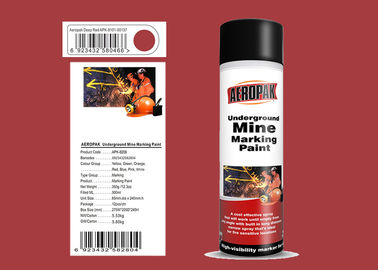 AEROPAK deep red with MSDS 500ml Underground Mine Marking Spray Paint for fire sensitive locations