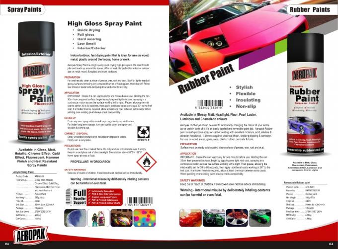 Multi Purpose Removable Car Paint For Surface Protection Or Decoration