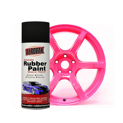 Aeropak Fluorescent Pink Rubber Spray Paint Removable Car Coating Paint