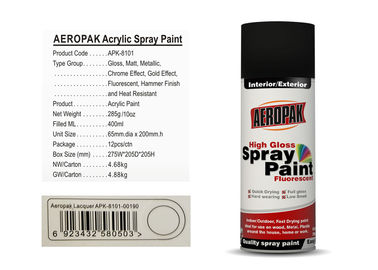 Lacquer Color Aerosol Spray Paint AEROPAK Brand With ISO90001 Certificate