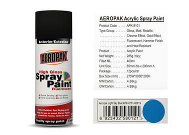 400 Ml Aerosol Spray Paint Light Sky Blue Color For Cleaning Grease / Wax / Rust 