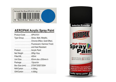 400ml Volume Aerosol Spray Paint DME Gas AEROPAK For Sky Blue Color APK-8101