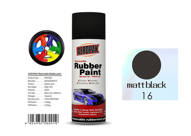 Matt Black Color Removable Rubber Spray Paint , Anti - Sagging Peelable Car Paint