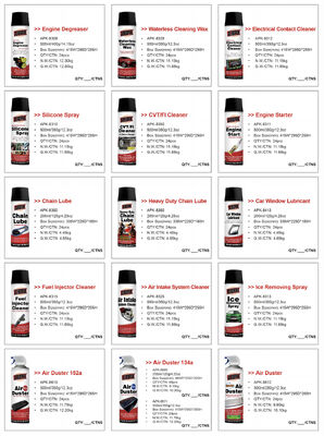 Aeropak Antifreeze Coolant Car Spray Tire Sealer Brake Carburetor Wax Air Conditioner Foam Cleaner Biodegradable Aerosol