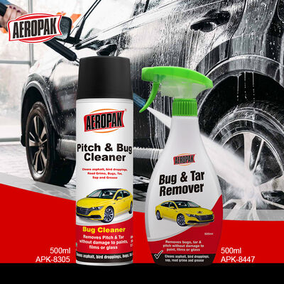 Aeropak 500ml Plastic Bottle Car Tar & Bug Remover Spray for Clean Car Body & External Wash Asphalt Cleaner 3 Year Expiration