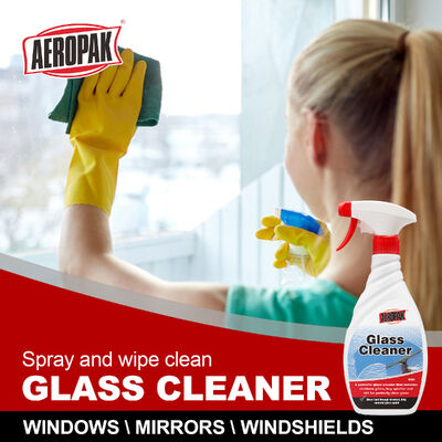 Aeropak 500ml Car Window Glass Cleaner Liquid Agent Mirror Glass Cleaner Spray for Automotive & Household Water Stain Remover
