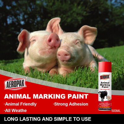 High Visibility 500ml Acrylic Livestock Identification Weatherproof Animal Marking Spray Paint OEM Cattle Sheep Aeropak