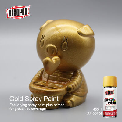 Aeropak 400ml Acrylic High Gloss Metallic for Wholesale Custom Color OEM Gold Spray Paint Liquid Coating Automotive Home