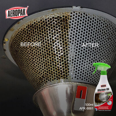 Aeropak 500ml Custom Kitchen Grease and Smoke Cleaner Spray Quick Removal Heavy Oil Stains OEM & ODM Product