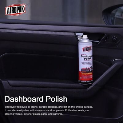 Aeropak 500ml Car Care Products Cockpit Dashboard Wax Polish Cleaner Spray for Leather