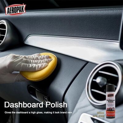 Aeropak 500ml Car Care Products Cockpit Dashboard Wax Polish Cleaner Spray for Leather