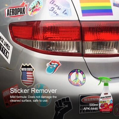Aeropak High Quality 500ml Bottle Car Label Adhesive Glue Sticker Remover Agent Car Window Sticker Remover Cleaner Spray