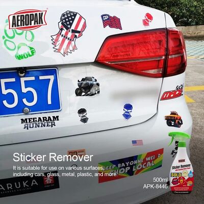Aeropak High Quality 500ml Bottle Car Label Adhesive Glue Sticker Remover Agent Car Window Sticker Remover Cleaner Spray