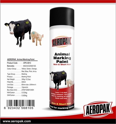 Aeropak Livestock Marking Paint Long Lasting No Harm Fading Resistant