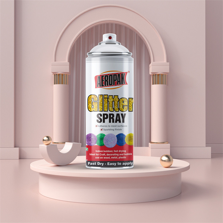 Aeropak 400ml Red Glitter Aerosol Spray Paint , DIY Acrylic Spray Paint