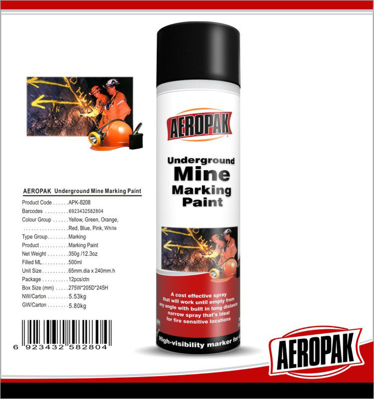 500ml Non Flammable Marking Spray Paint Weather Resistant High Gloss For Wood