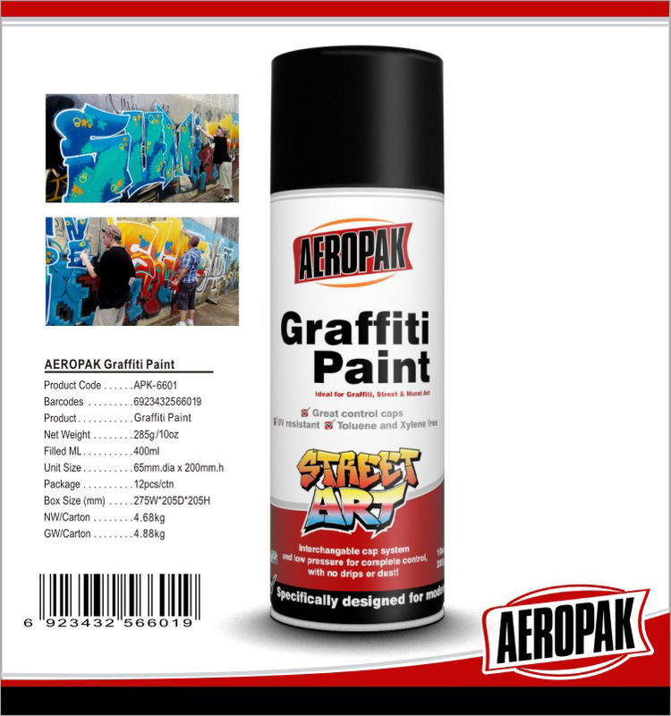 Aeropak Non Toxic Artist Graffiti Spray Paint With Hand Held Pressurized Can