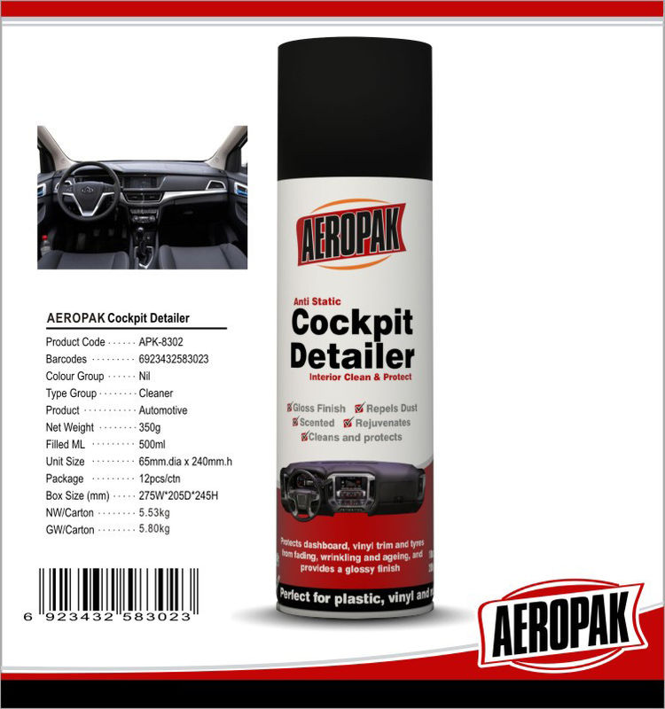 Soft Automotive Cleaning Products , Auto Spray Wax For Leather / Car Tire