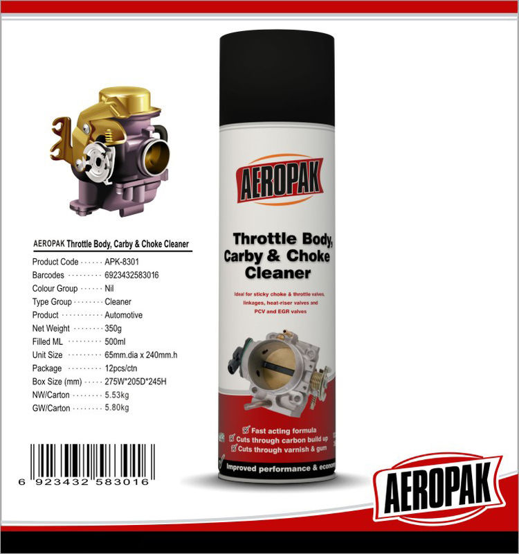 Efficient carburetor cleaner oil carby and choke spray cleaner