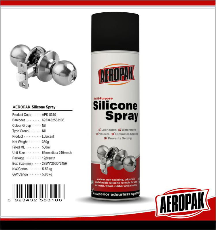 Quick Dry Multi Purpose Lubricant Spray , Silicone Oil Spray For Plastic / Rubber