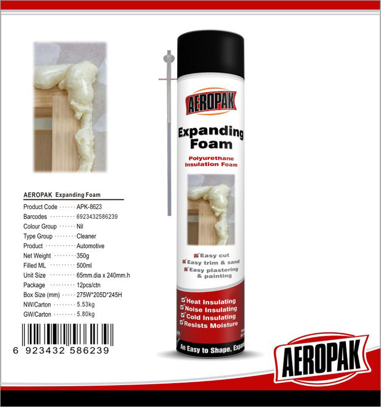 Multi Purpose Wood Polyurethane Foam Spray 750ml With High Bonding Strength
