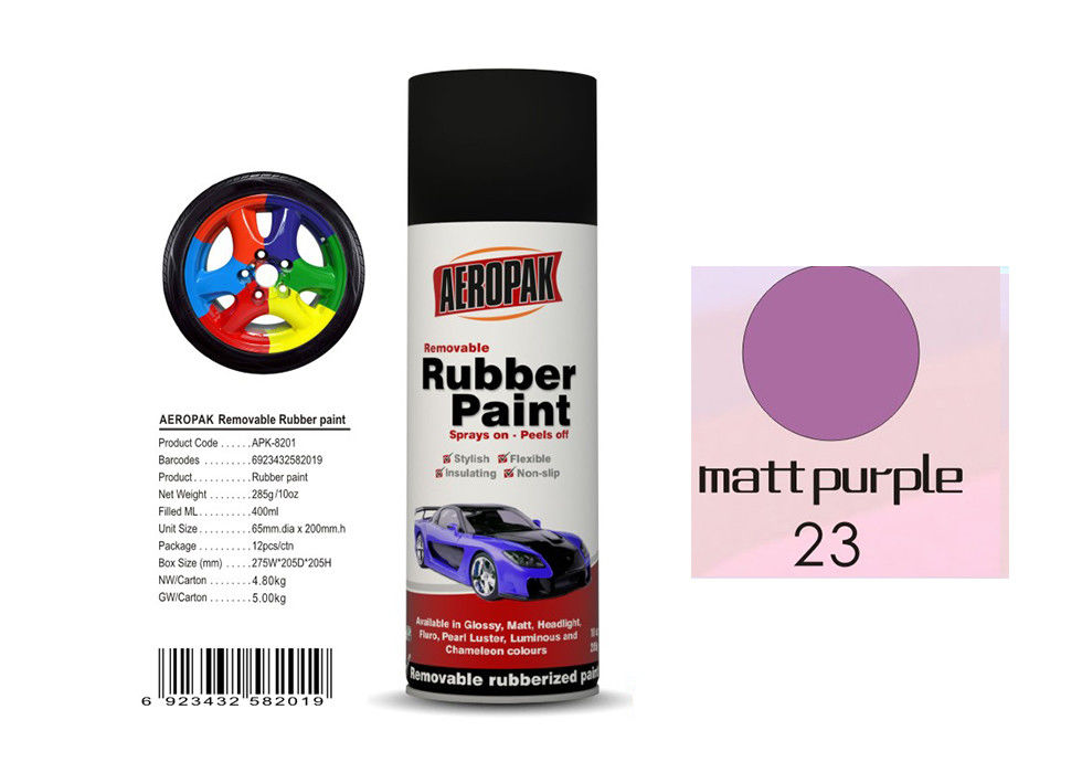 High Efficiency Rubber Coat Spray Paint Matt Purple Color For Wood