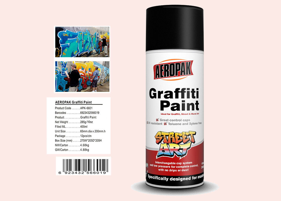 Plastic White Color Graffiti Spray Paint Fastest Dry Time For Indoor / Outdoor Projects