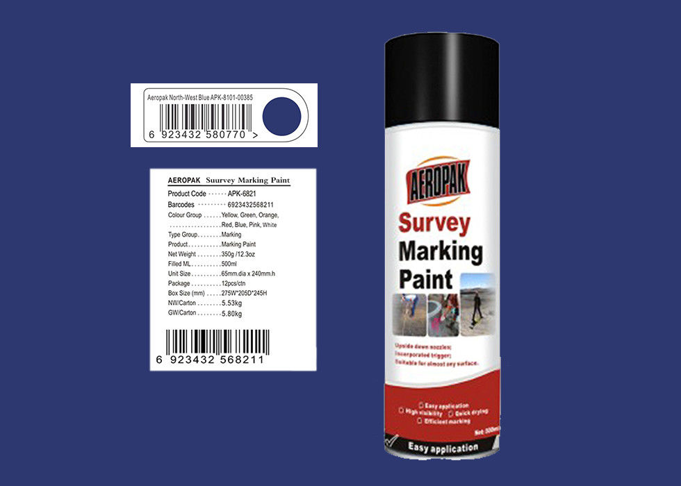 235g Net Weight Survey Marking Paint 3 Years Warranty For Gravel APK-6211-8