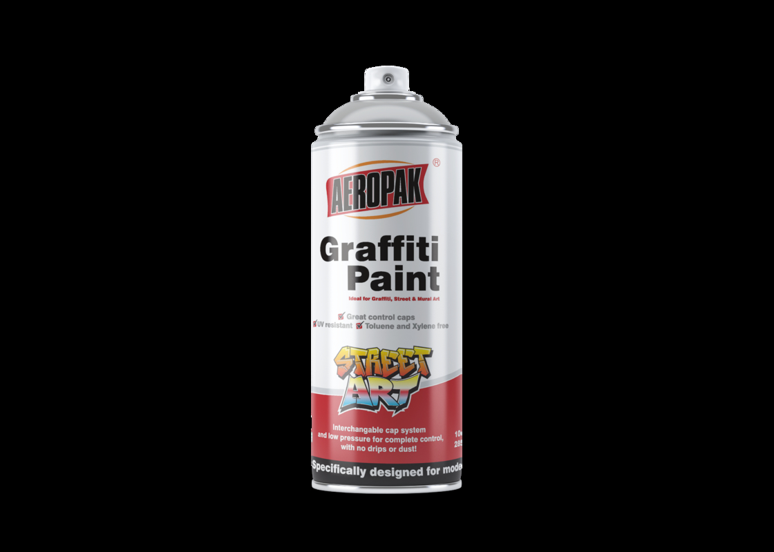 Graffiti Xylene Free Fast Drying Spray Paint UV Resistant With Great Control Caps
