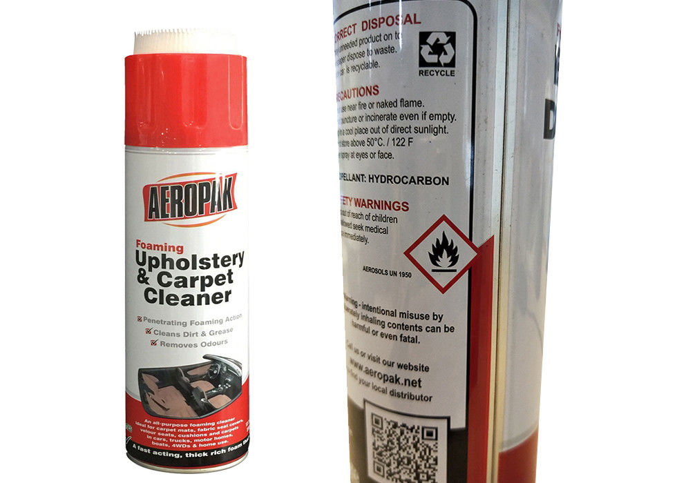 Non Irritating Car Care Products , All Purpose Foam Cleaner For Velour Seats