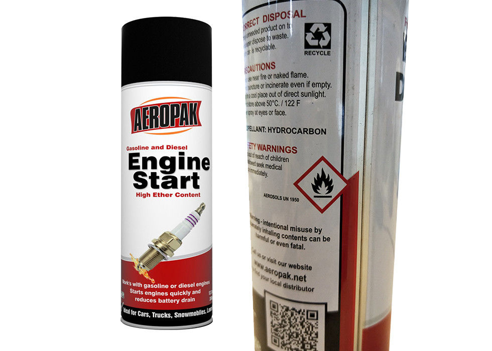 Easy Operation Car Care Products Quick Start Spray With Low Ignition Point