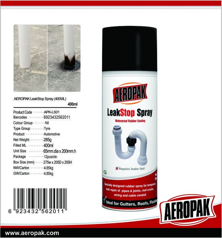 Leak Seal Flexible Rubber Coating Acrylic Spray Paint Highly Adhesive Liquid