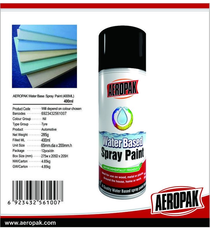 AQ Water Based Color Aerosol Spray Paint 400ml Low VOC Coatings Eco - Friendly