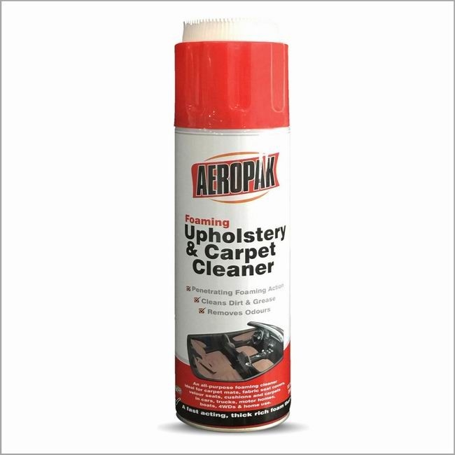AEROPAK Removes Odours Carpet Upholstery Cleaner 500ml Penetrating Foam Action