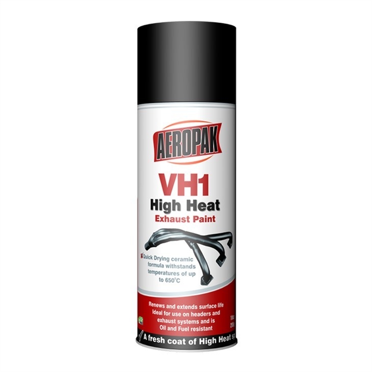 Aeropak High Temp Exhaust Paint Quick Drying Oil Resistant Aerosol Spray Paint