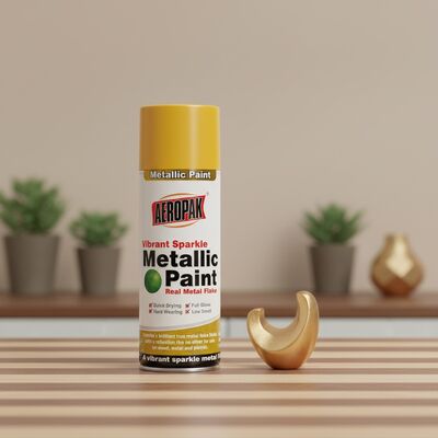 High Quality 400ml Quick Dry High Gloss Acrylic Liquid Coating Wholesale Custom Color Metallic Spray Paint Aeropak Automotive