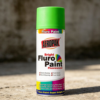 Aeropak 400ml Acrylic High Visibility Neon Color Wholesale Private Label Fluorescent Paint Spray Safety Marking DIY Projects