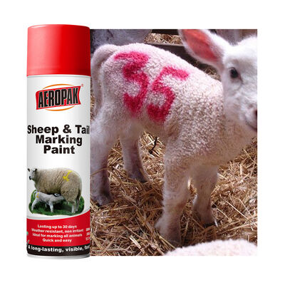 AEROPAK Liquid Coating Water-based Eco-friendly Washable Non Toxic Sheep Cattle Pig Tail Marking Spray Paint 500ml