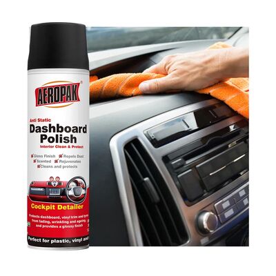 Aeropak 500ml Car Care Products Cockpit Dashboard Wax Polish Cleaner Spray for Leather