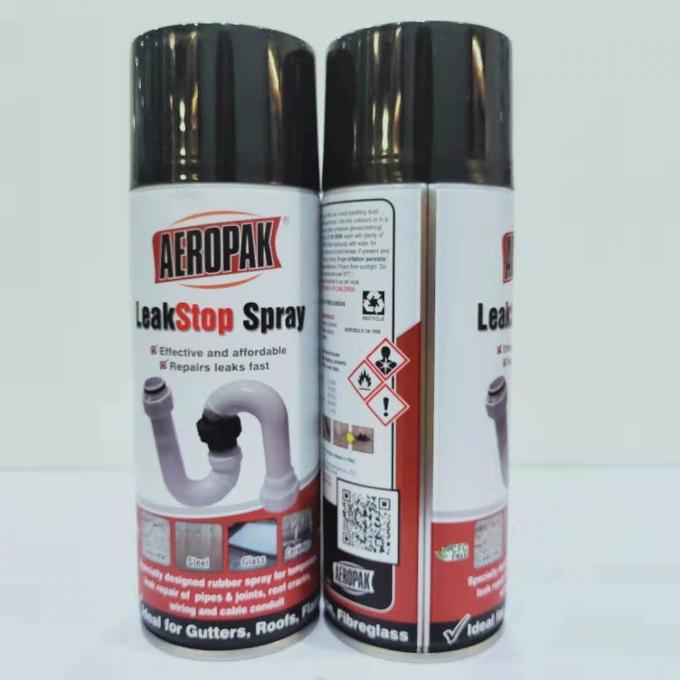 Black Leak Liquid Sealer Aerosol Spray Paint Sealant Coating 400ml Filled